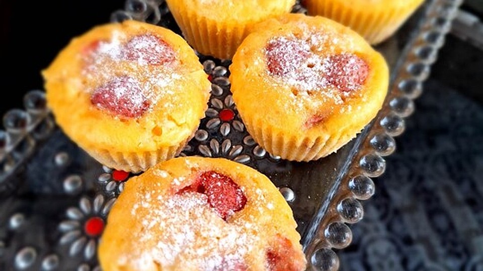 Erdbeer-Joghurt-Muffins aus der Heißluftfritteuse von Mom12120| Chefkoch
