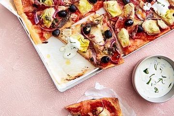 Artischocken-Sardellen-Pizza