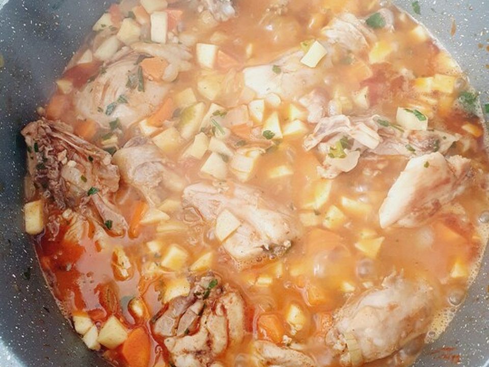 Hähnchenschenkel mit Gemüse und Reis von MAHbKA| Chefkoch