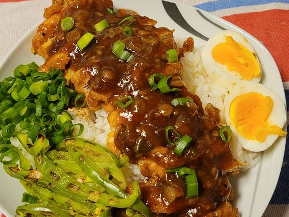 Japanisch glasiertes Hähnchen auf Reis von lelouch99| Chefkoch