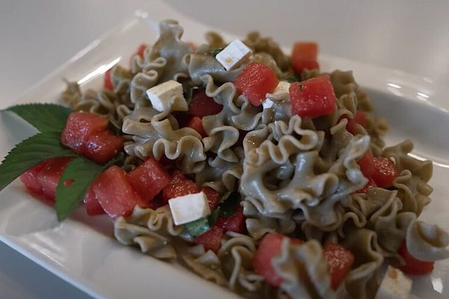 Nudelsalat mit Feta und Melone von FrankS1968| Chefkoch