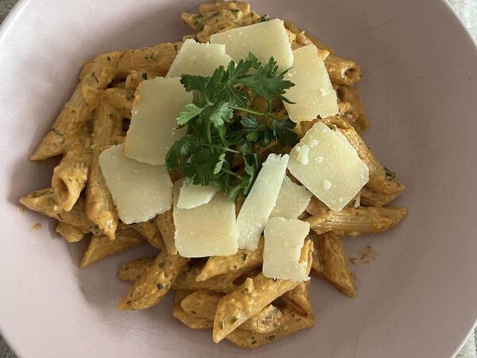 Penne mit Frischkäsesauce von SmartList_ifRw4| Chefkoch