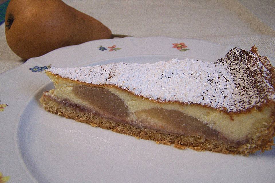 Birnenkuchen mit Quark - Joghurt - Guss