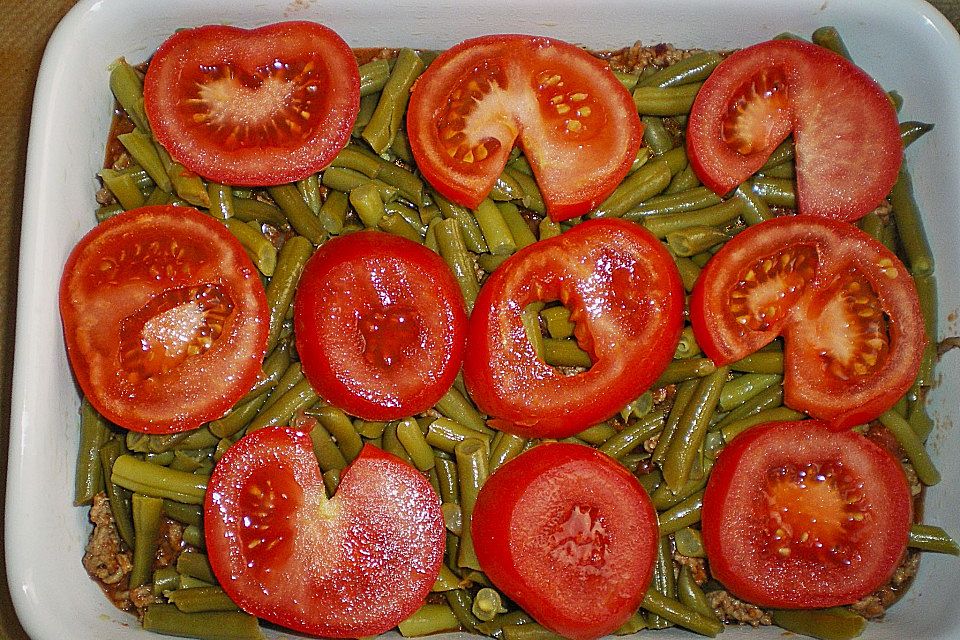 Tomaten - Bohnen - Gratin