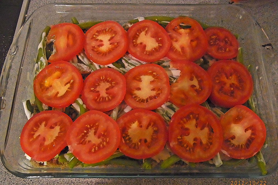 Tomaten - Bohnen - Gratin