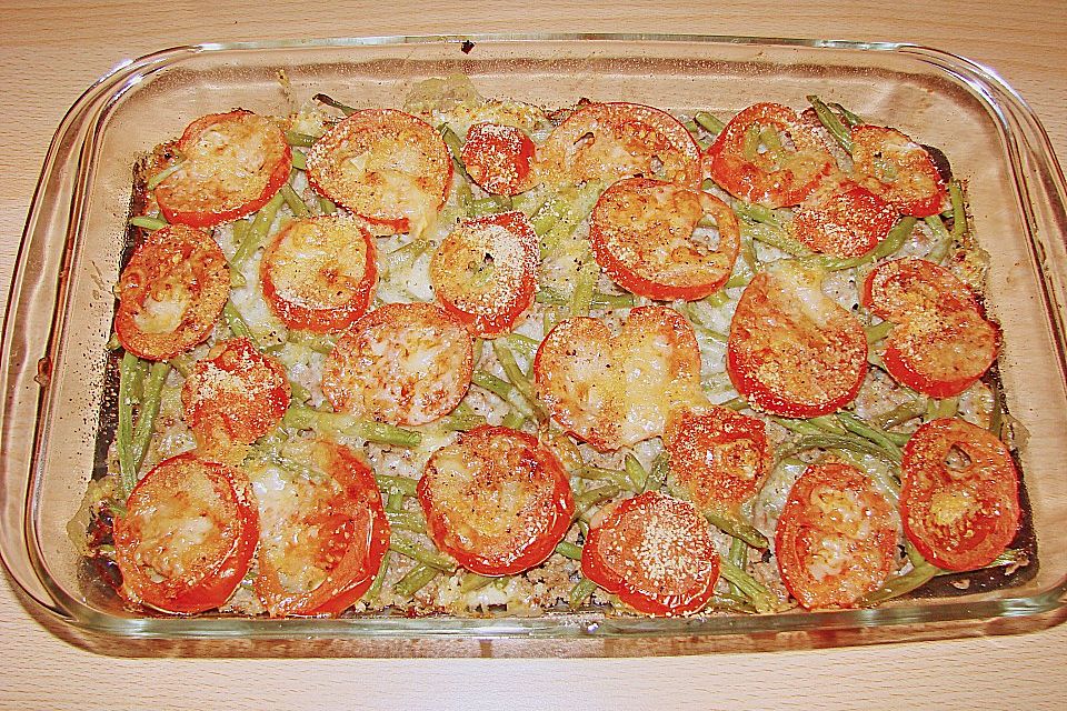 Tomaten - Bohnen - Gratin