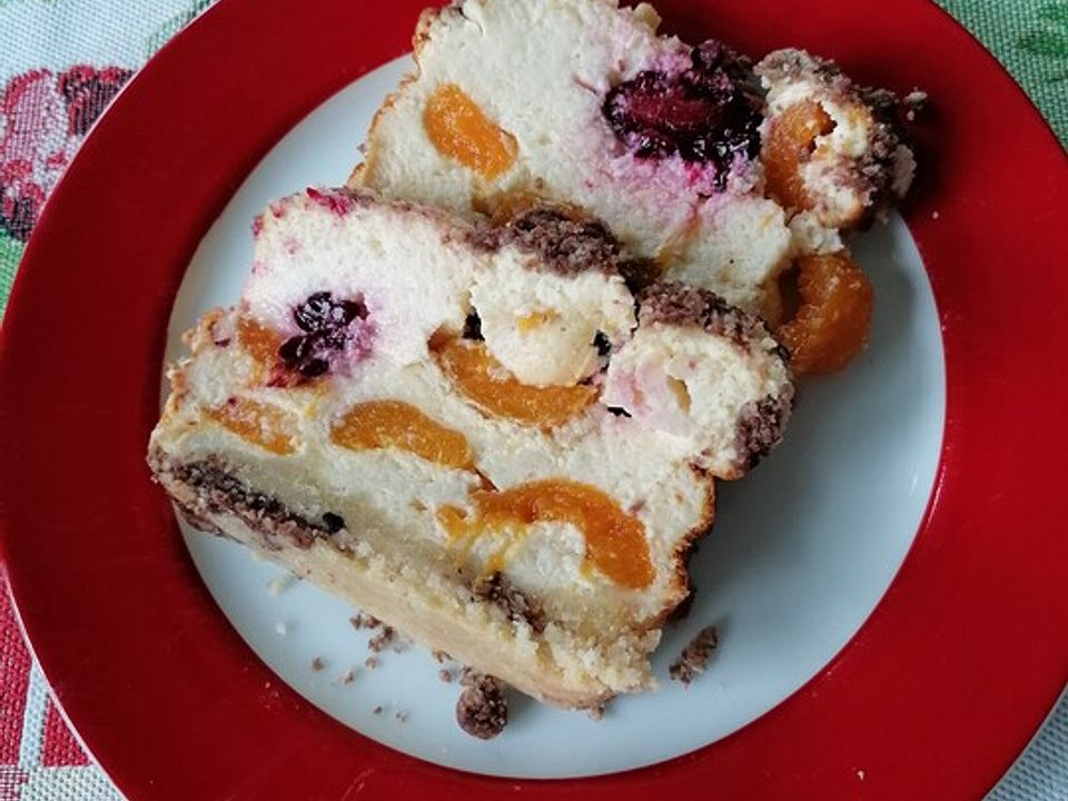 Käsekuchen mit Brombeeren und Aprikosen von biring| Chefkoch