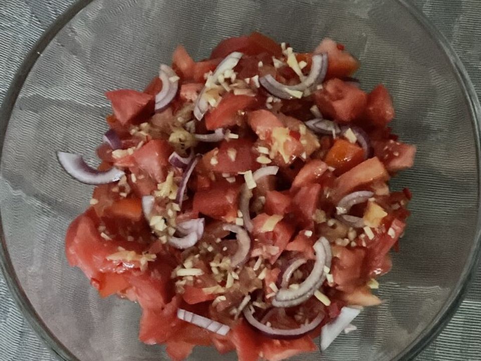 Tomatensalat mit Dressing chinesischer Art von OnkelKlausi Chefkoch