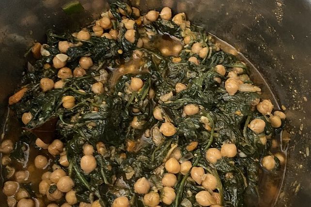 Garbanzos con espinacas al andaluz - Kichererbsen mit Spinat, auf ...