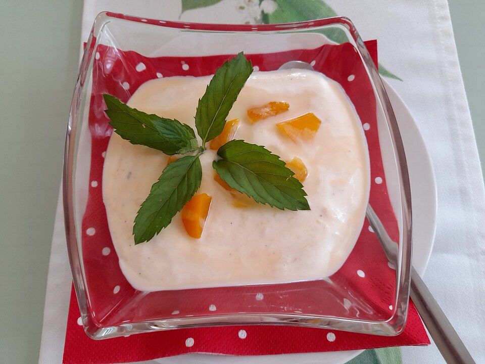 Frischkäsecreme mit Pfirsichen von Mooreule| Chefkoch Frischkäsecreme mit Pfirsichen von Mooreule| Chefkoch