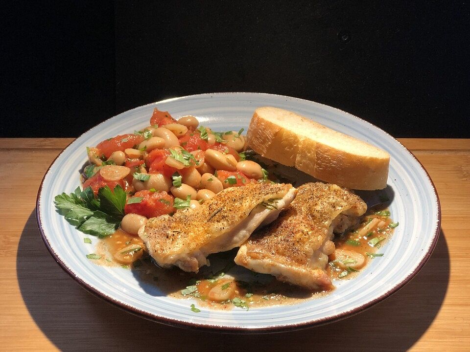 Pollo Fino mit Tomaten-Bohnen-Gemüse von SessM| Chefkoch