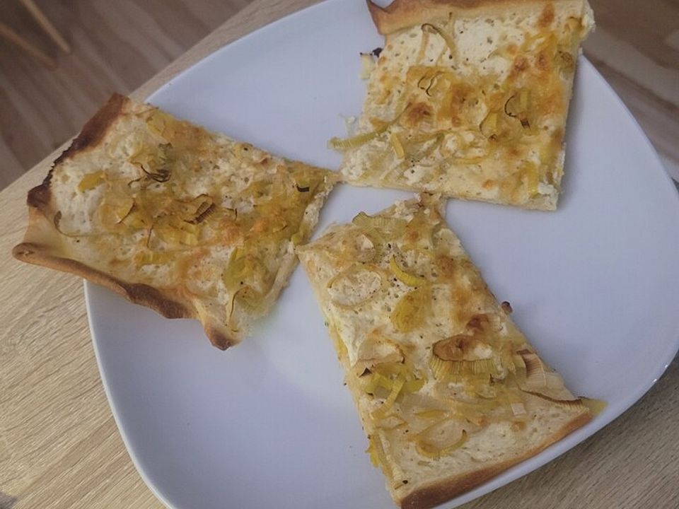Flammkuchen mit Lauch und Käse von mulleranna07| Chefkoch