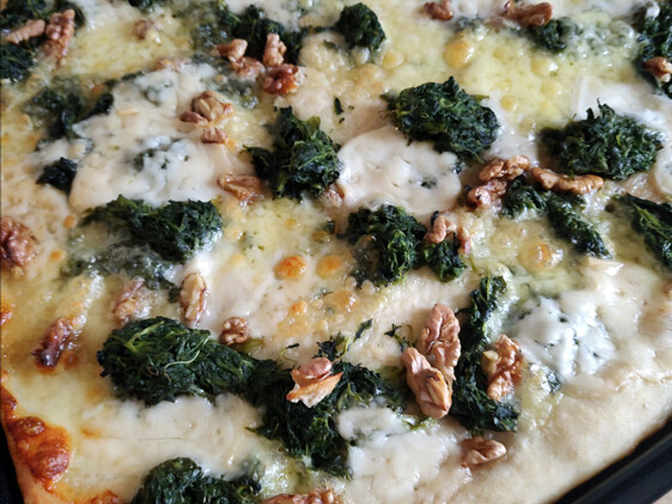 Weiße Spinatpizza von Ute-LeckerSchmecker| Chefkoch