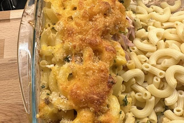 Etruskisches Nudelgratin mit Schinken und Pilzen von mschommer| Chefkoch