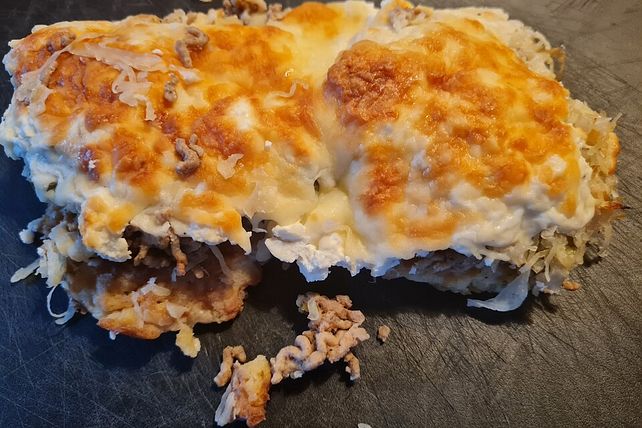 Überbackene Sauerkraut-Hackfleisch-Rösti von juenth| Chefkoch