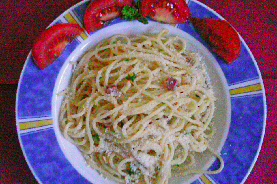 Spaghetti in Knoblauch und Öl