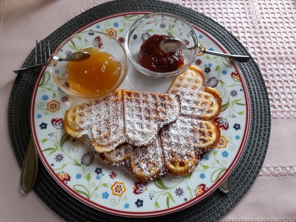 Zuckerfreie Waffeln mit Crème fraîche von Mooreule| Chefkoch