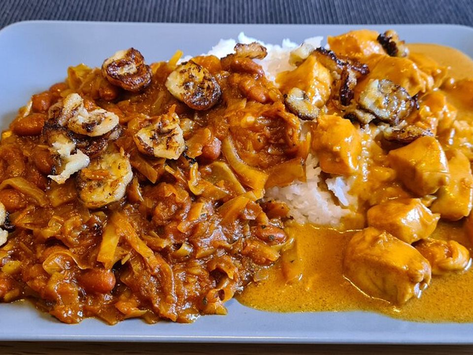 Hähnchen in Kokos-Koriander-Sauce mit Chakalaka-Salat von ...