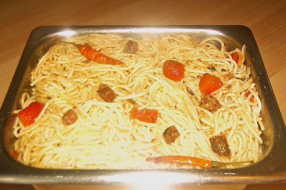 Feurige spanische Spaghetti