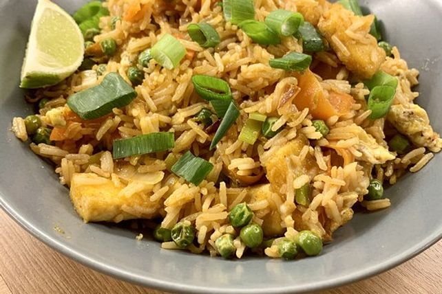 Vegane Gemüse-Reis-Pfanne mit Tofu von Professor-Cook| Chefkoch