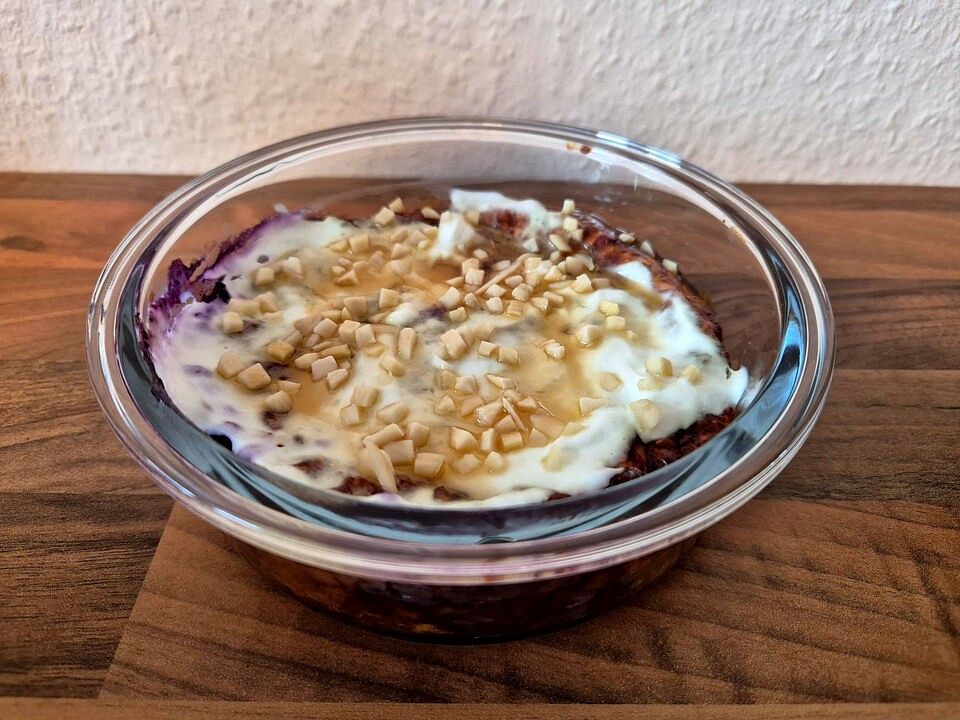 Baked Oats Carrot Cake mit Skyr-Topping von Kreidefrau| Chefkoch