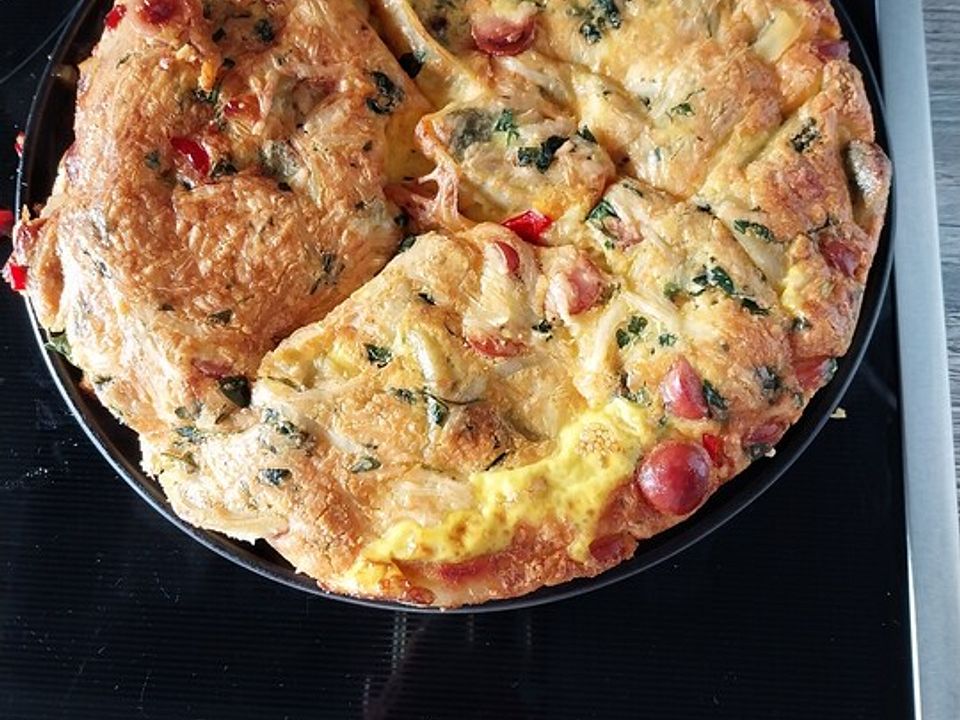 Schwäbische Frittata mit Maultaschen und Würstchen von christostum123 ... Schwäbische Frittata mit Maultaschen und Würstchen von christostum123 ...