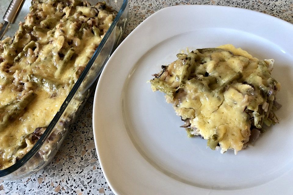 Bohnen - Reis - Gratin