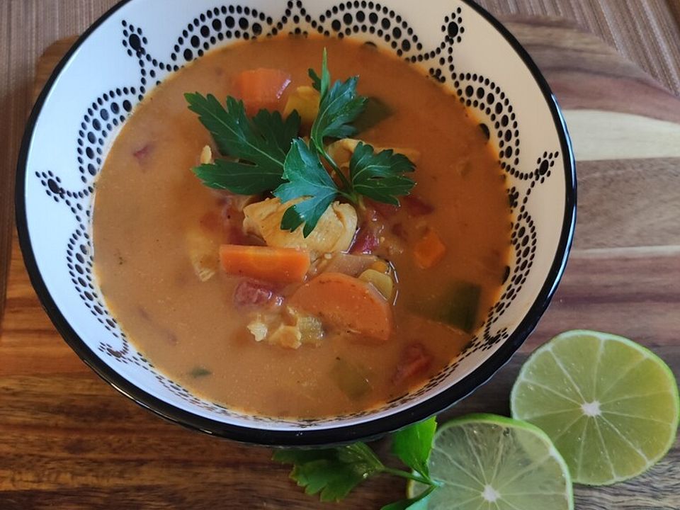 Rote Linsen-Curry-Suppe mit oder ohne Huhn von schwarzlicht| Chefkoch