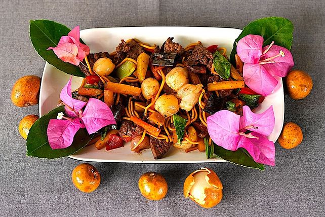 XO-Nudeln mit Rindfleisch und Longan-Cap Cay von dieter_sedlaczek| Chefkoch