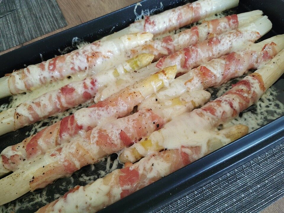 Gratinierter Spargel in Bacon im OptiGrill XL Backschale von lusimba ...