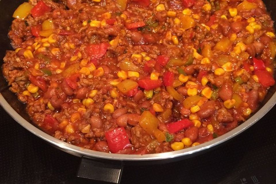 Buntes Chili con carne