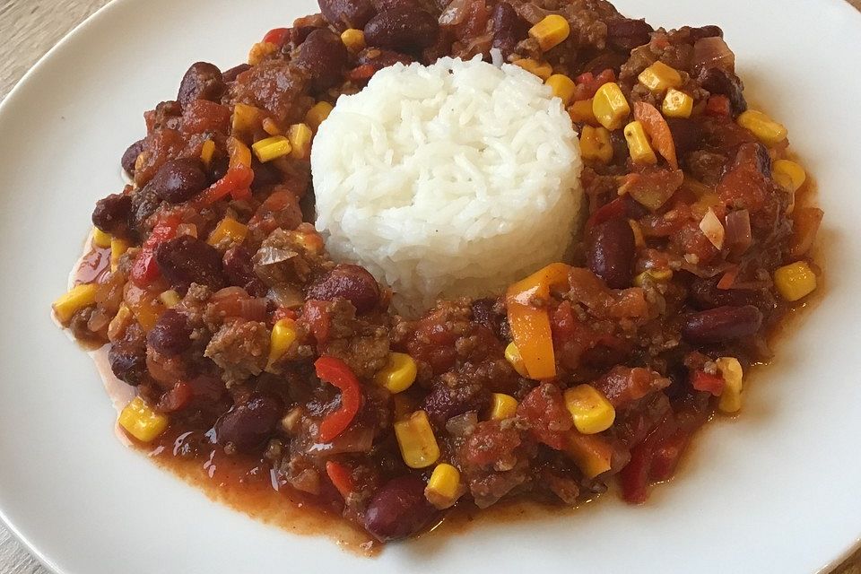 Buntes Chili con carne