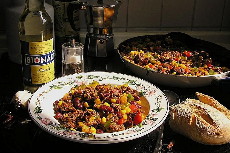 Buntes Chili con carne