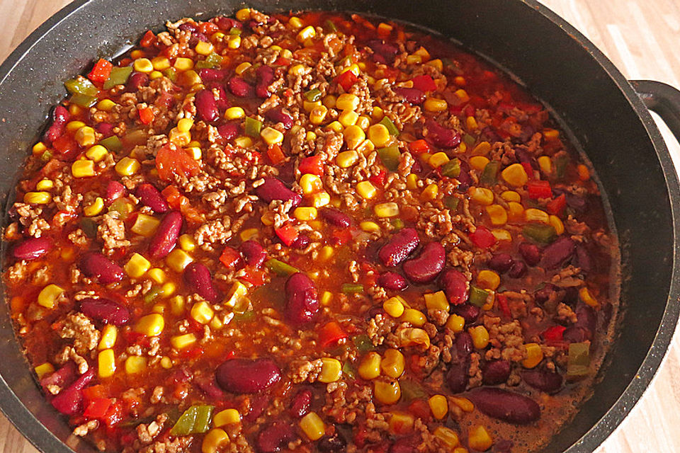 Buntes Chili con carne