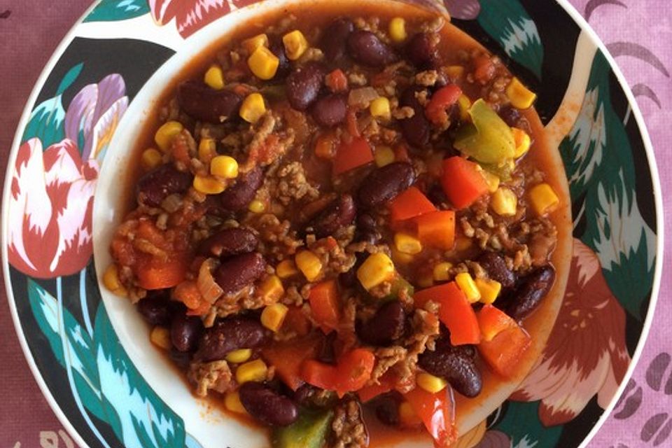 Buntes Chili con carne