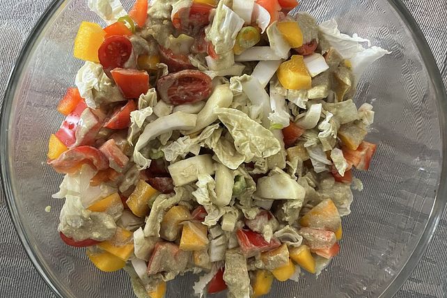 Chinakohlsalat mit Mangodressing von OnkelKlausi| Chefkoch