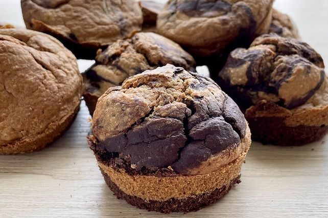 Vegane Zebra-Muffins mit Banane von SilviGrus| Chefkoch