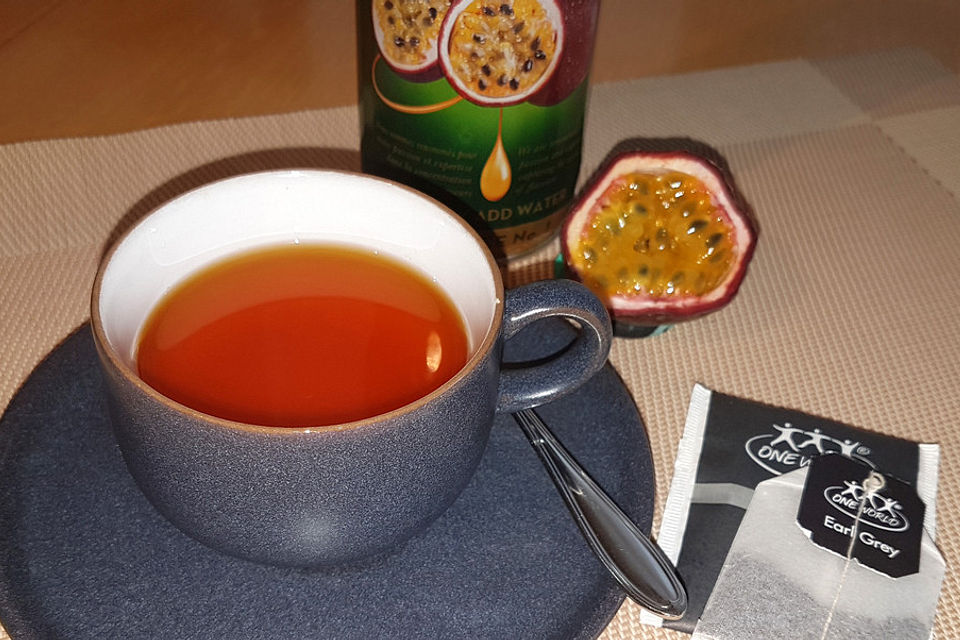 Earl Grey mit Maracujasirup