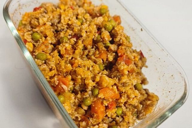 Reispfanne mit Buttergemüse und Hackfleisch von Fuchs_kocht_| Chefkoch