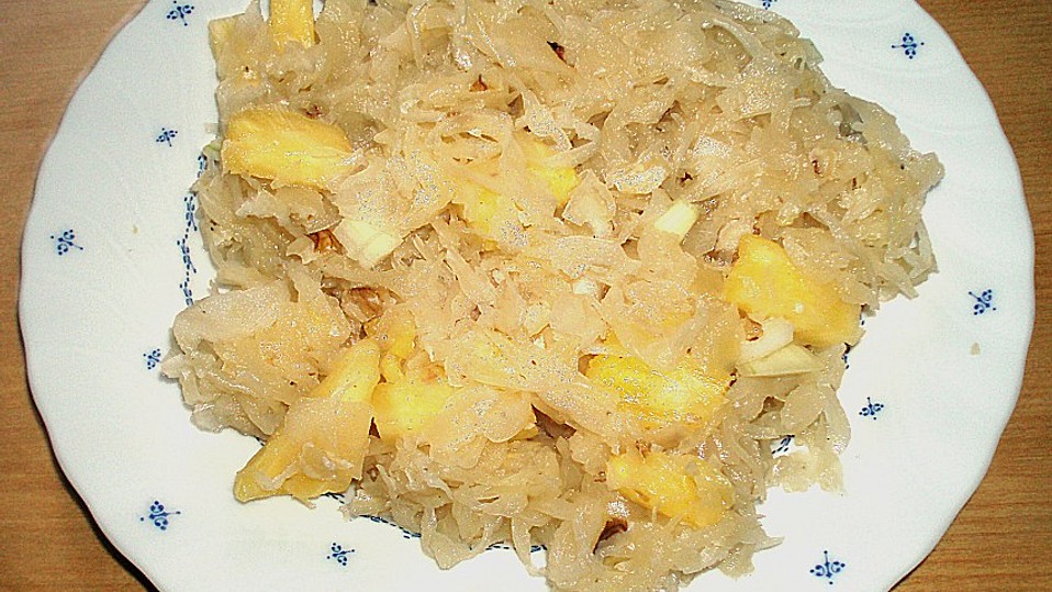 Sauerkrautsalat mit Ananas von fische242 Sauerkrautsalat mit Ananas von fische242