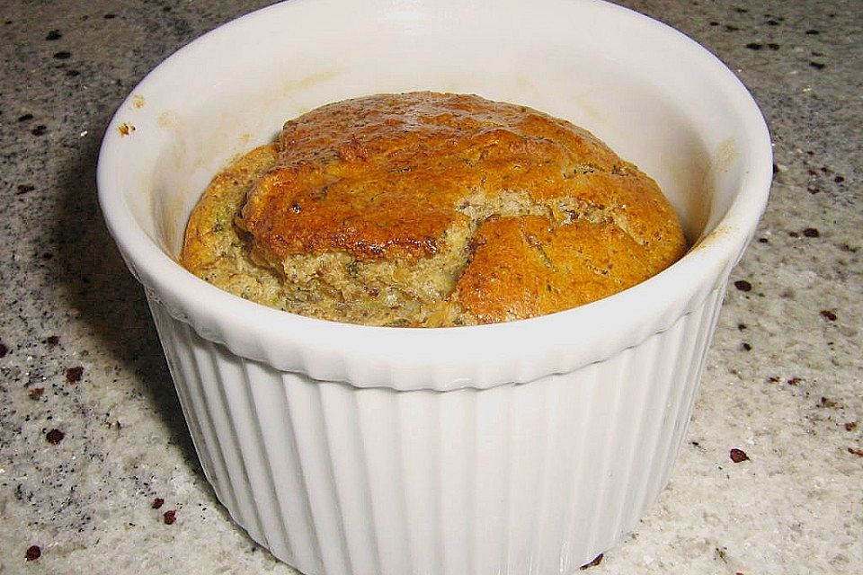 Maronensoufflé mit Gruyere und Rosmarin