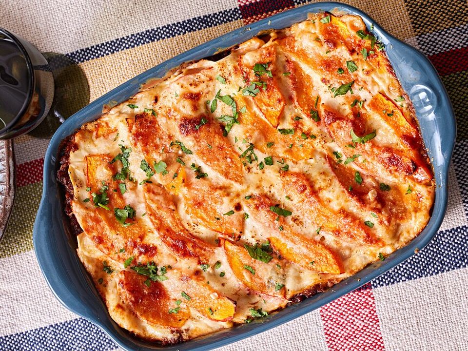 Kürbis-Pilz-Lasagne
