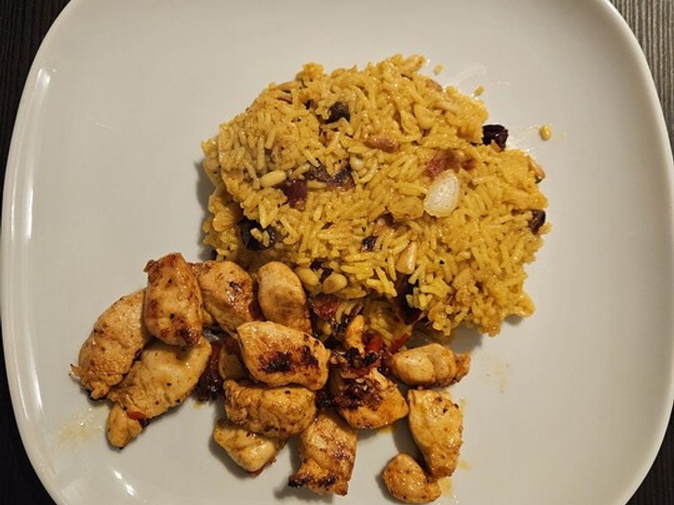 Chili-Chicken mit süß-pikantem Reis von Rubi72| Chefkoch