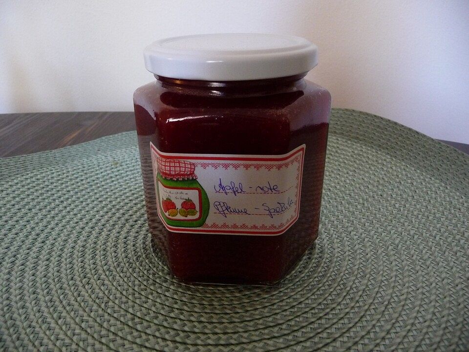 Apfel-rote Pflaume-Spekulatius Marmelade von PeachPie12| Chefkoch