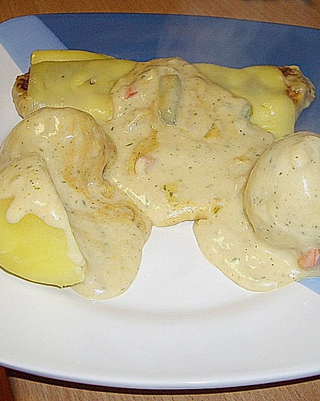 Paprika - Knoblauch - Sahne Schnitzel