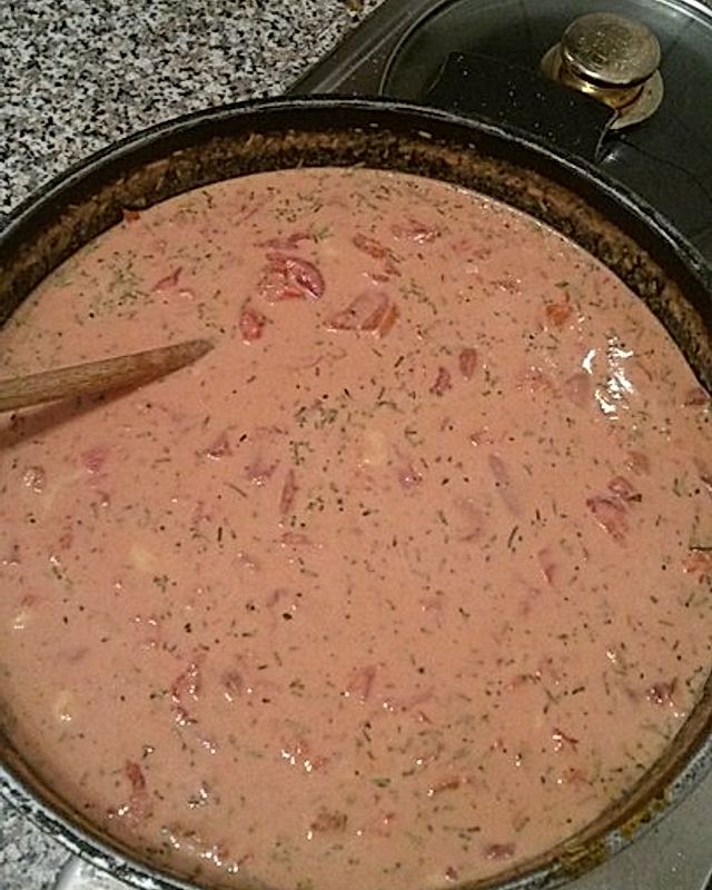 Spaghetti mit Tomaten - Mozzarella - Sauce