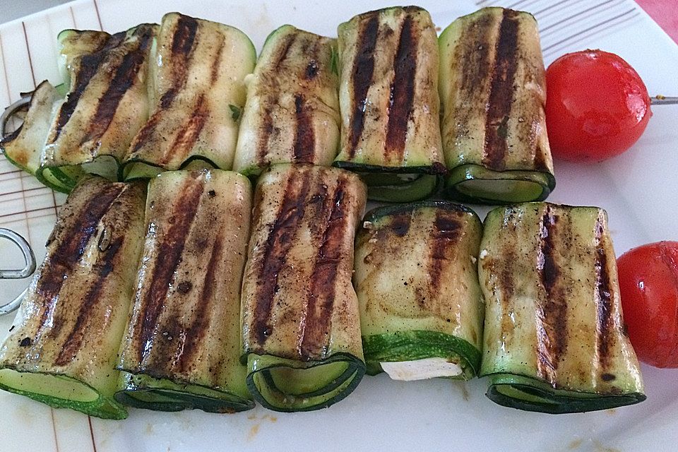 Zucchini-Käse-Spieße