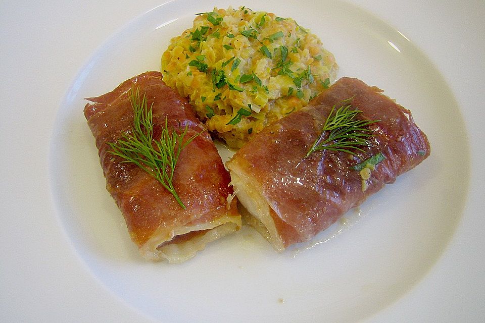 King - Klipp - Saltimbocca auf Lauch - Linsen