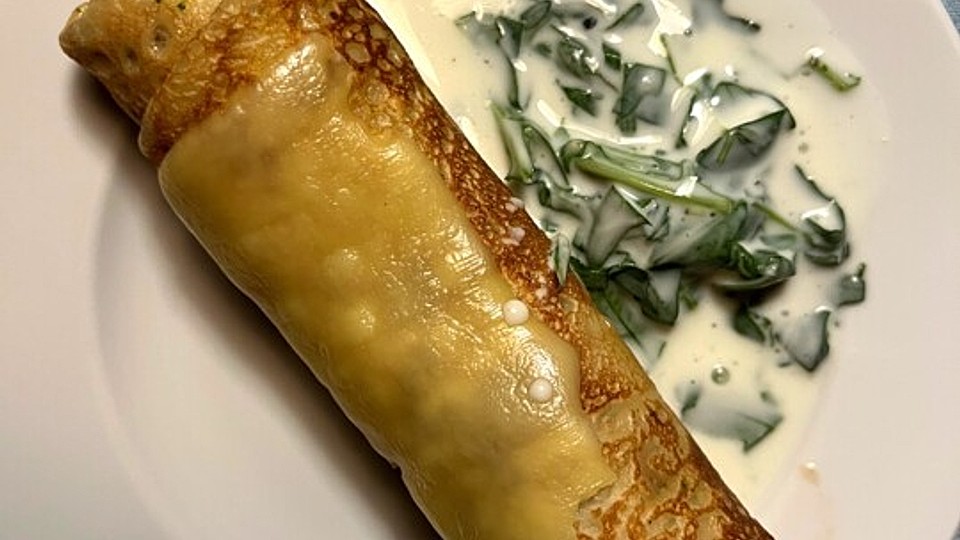 Spinat-Käse-Pfannkuchen mit Rucola-Dip von Danese| Chefkoch Spinat-Käse-Pfannkuchen mit Rucola-Dip von Danese| Chefkoch