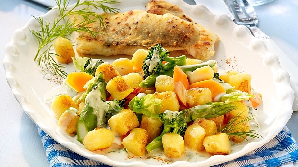 Frühlings-Gemüse-Auflauf mit Zanderfilet von Henglein| Chefkoch